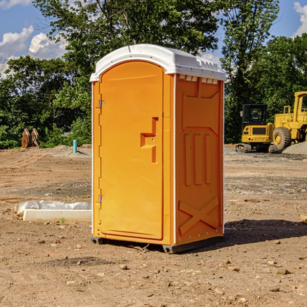 how often are the porta potties cleaned and serviced during a rental period in Mildred TX